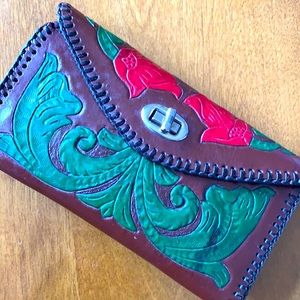 Vintage Boho Women’s Leather Stamped Wallet
